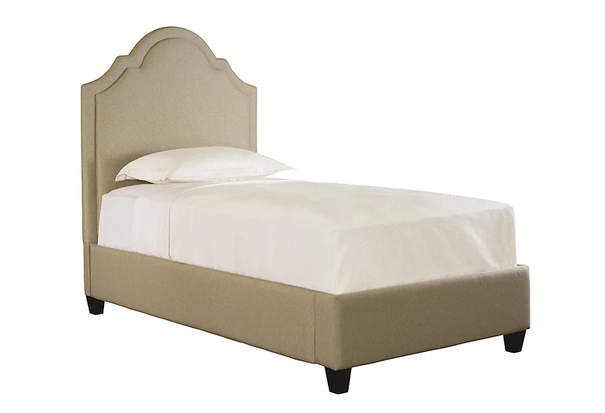 Custom Upholstered Beds Twin Barcelona Upholstered Bed w/ Low FB by Bassett at Esprit Decor Home Furnishings